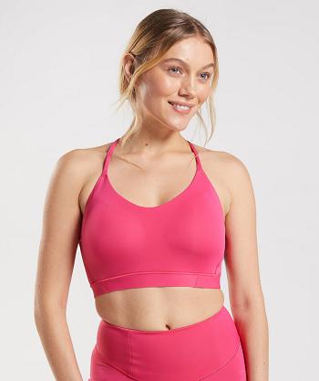 Staniki Sportowe Damskie Gymshark Studio Różowe | PL 2973UZG